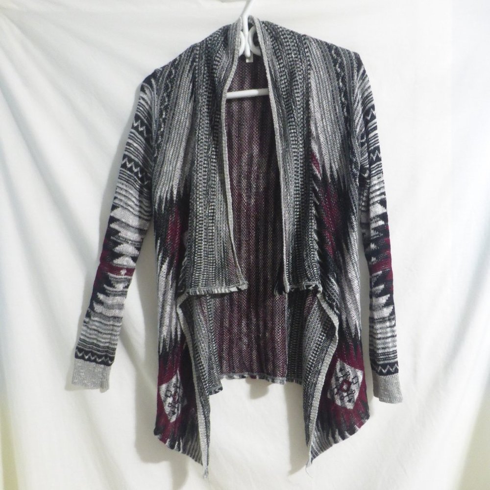 CLOSET SPACE, size medium, aztec design, open front long sleeve cardigan, BNWOT